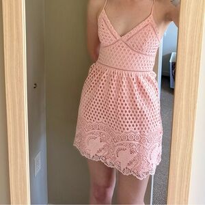 Abercrombie & Fitch Peach Lace Dress